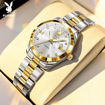 New Original Luxury Women Watch Waterproof Calendar Luminous Stainless Steel Elegant Fashion Quartz Wristwatches
